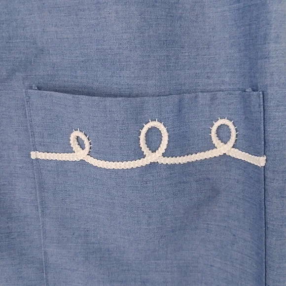 Rare Vintage 1960's Unbranded Union Label Shirt Dress House Coat … - Picture 14 of 15